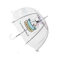 Load image into Gallery viewer, SAFEBET Sakura Transparent Umbrella Semi Automatic Kids Umbrellas Apollo Cute Umbrella Long Handle Rain Umbrellas For Girl