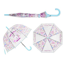 Load image into Gallery viewer, SAFEBET Sakura Transparent Umbrella Semi Automatic Kids Umbrellas Apollo Cute Umbrella Long Handle Rain Umbrellas For Girl