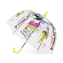 Load image into Gallery viewer, SAFEBET Sakura Transparent Umbrella Semi Automatic Kids Umbrellas Apollo Cute Umbrella Long Handle Rain Umbrellas For Girl