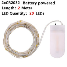 Load image into Gallery viewer, USB AA Holiday fairy lights garland on batteries LED string lights decoration christmas outdoor festoon slingers curtain tinsel
