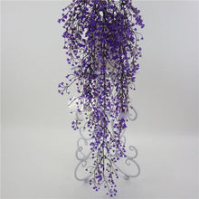 Load image into Gallery viewer, Artificial Hanging Ivy Fake Foliage Leaf Flowers Plants Pot Basket Garden Home Party Decor Realistic Wisteria Garland
