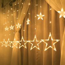 Load image into Gallery viewer, Christmas Fairy Lights Festoon Led String Lights Star Garland on Window Curtain Indoor Tree Decoration Halloween Wedding Light
