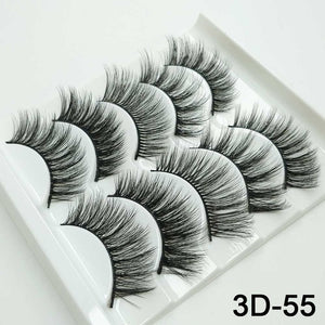 5/8 Pairs 3D Mink Hair Soft False Eyelashes Mixing Style Thick Lashes Handmade Soft Mink Eye Lashes Makeup Extension Tools