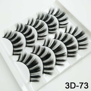 5/8 Pairs 3D Mink Hair Soft False Eyelashes Mixing Style Thick Lashes Handmade Soft Mink Eye Lashes Makeup Extension Tools