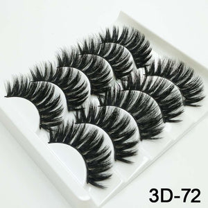 5/8 Pairs 3D Mink Hair Soft False Eyelashes Mixing Style Thick Lashes Handmade Soft Mink Eye Lashes Makeup Extension Tools