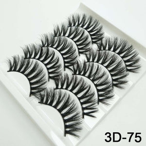 5/8 Pairs 3D Mink Hair Soft False Eyelashes Mixing Style Thick Lashes Handmade Soft Mink Eye Lashes Makeup Extension Tools