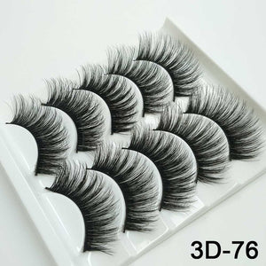 5/8 Pairs 3D Mink Hair Soft False Eyelashes Mixing Style Thick Lashes Handmade Soft Mink Eye Lashes Makeup Extension Tools