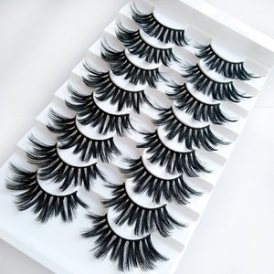 5/8 Pairs 3D Mink Hair Soft False Eyelashes Mixing Style Thick Lashes Handmade Soft Mink Eye Lashes Makeup Extension Tools