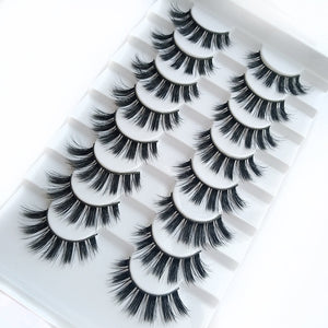 5/8 Pairs 3D Mink Hair Soft False Eyelashes Mixing Style Thick Lashes Handmade Soft Mink Eye Lashes Makeup Extension Tools