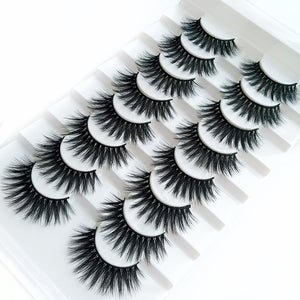 5/8 Pairs 3D Mink Hair Soft False Eyelashes Mixing Style Thick Lashes Handmade Soft Mink Eye Lashes Makeup Extension Tools