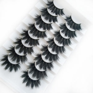 5/8 Pairs 3D Mink Hair Soft False Eyelashes Mixing Style Thick Lashes Handmade Soft Mink Eye Lashes Makeup Extension Tools