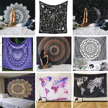 Load image into Gallery viewer, Polyester Mandala Print Tapestry Wall Hanging Carpet Throw Yoga Beach Mat Blanket Large 150*200cm Sleeping pad wall art Tapestry
