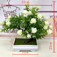 Load image into Gallery viewer, Artificial Green Plants Bonsai Plastic Rose Flowers Small Tree Pot Plant Potted Ornaments For Home Table Garden Decoration 52841
