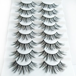 5/8 Pairs 3D Mink Hair Soft False Eyelashes Mixing Style Thick Lashes Handmade Soft Mink Eye Lashes Makeup Extension Tools