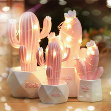 Load image into Gallery viewer, Ins Cactus LED Table Lamp Pink Cute Girl Heart Dream Star Lamp  Small Creative Night Light Bedroom Decoration Children's Gift
