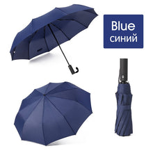 Load image into Gallery viewer, Strong Wind Resistant 3Folding Automatic Umbrella Men Parasol Women Rain 12Ribs Large Umbrellas Business Gift Portable Paraguas
