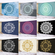 Load image into Gallery viewer, Mandala Polyester 180*230cm Square Tapestry Wall Hanging Carpet Throw Yoga Mat for Home Bedroom Decoration
