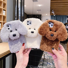 Load image into Gallery viewer, moskado Winter Warm Phone Cover For iPhone 11 X XR XS Max Soft TPU Back Case For iPhone 7 8 7Plus Plain Fluffy 3D Dog Phone Case
