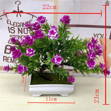 Load image into Gallery viewer, Artificial Green Plants Bonsai Plastic Rose Flowers Small Tree Pot Plant Potted Ornaments For Home Table Garden Decoration 52841
