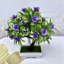 Load image into Gallery viewer, Artificial Green Plants Bonsai Plastic Rose Flowers Small Tree Pot Plant Potted Ornaments For Home Table Garden Decoration 52841
