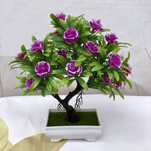 Load image into Gallery viewer, Artificial Green Plants Bonsai Plastic Rose Flowers Small Tree Pot Plant Potted Ornaments For Home Table Garden Decoration 52841
