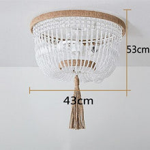 Load image into Gallery viewer, Modern minimalist round wooden beads E27 led pendant lamp children bedroom crystal pendant light living room hotel kitchen lamps
