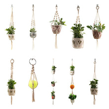 Load image into Gallery viewer, Hot Sales 100% Handmade Macrame Plant Hanger Plant Holder Flower /pot Hanger For Wall Decoration Countyard Garden
