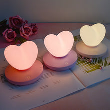 Load image into Gallery viewer, LED Touch Control Table Lamp USB Rechargable girl Modeling lamp Energy saving Romantic Love Heart shape Decoration Night Light

