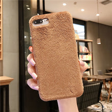 Load image into Gallery viewer, For Huawei Mate 30 Pro V9 V10 P10 P20 P30 Pro Honor 9 10 8x 9x 20 Case Winter Warm Teddy Fur Hairy Fuzzy Plush Soft Fluffy Case
