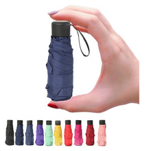 Load image into Gallery viewer, Mini Pocket  Folding Umbrella Rain Women Kids Men Children Girls Mini Pocket Parasol Anti-UV Waterproof Portable Travel Umbrella
