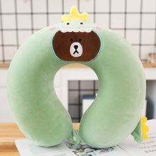 Load image into Gallery viewer, Cute cartoon adult u-shaped pillow U-shaped neck pillow student office cervical vertebra head pillow aircraft travel pillow
