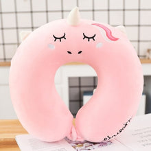 Load image into Gallery viewer, Cute cartoon adult u-shaped pillow U-shaped neck pillow student office cervical vertebra head pillow aircraft travel pillow
