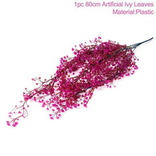 Load image into Gallery viewer, FENGRISE 80cm 1pcs Artificial Flowers Vine Ivy Leaf Fake Plant Artificial Plants Green Garland Home Wedding Party Decoration
