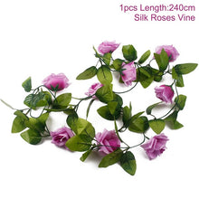 Load image into Gallery viewer, FENGRISE 80cm 1pcs Artificial Flowers Vine Ivy Leaf Fake Plant Artificial Plants Green Garland Home Wedding Party Decoration
