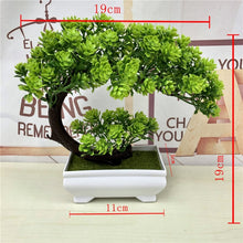 Load image into Gallery viewer, Artificial Green Plants Bonsai Plastic Rose Flowers Small Tree Pot Plant Potted Ornaments For Home Table Garden Decoration 52841
