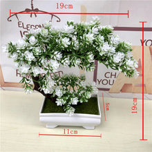 Load image into Gallery viewer, Artificial Green Plants Bonsai Plastic Rose Flowers Small Tree Pot Plant Potted Ornaments For Home Table Garden Decoration 52841
