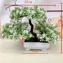 Load image into Gallery viewer, Artificial Green Plants Bonsai Plastic Rose Flowers Small Tree Pot Plant Potted Ornaments For Home Table Garden Decoration 52841
