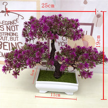 Load image into Gallery viewer, Artificial Green Plants Bonsai Plastic Rose Flowers Small Tree Pot Plant Potted Ornaments For Home Table Garden Decoration 52841
