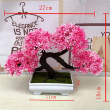 Load image into Gallery viewer, Artificial Green Plants Bonsai Plastic Rose Flowers Small Tree Pot Plant Potted Ornaments For Home Table Garden Decoration 52841
