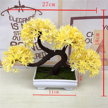 Load image into Gallery viewer, Artificial Green Plants Bonsai Plastic Rose Flowers Small Tree Pot Plant Potted Ornaments For Home Table Garden Decoration 52841
