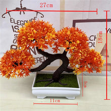 Load image into Gallery viewer, Artificial Green Plants Bonsai Plastic Rose Flowers Small Tree Pot Plant Potted Ornaments For Home Table Garden Decoration 52841
