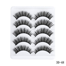 Load image into Gallery viewer, 5 Pairs Multipack 5D Soft Mink Hair False Eyelashes Handmade Wispy Fluffy Long Lashes Nature Eye Makeup Tools Faux Eye Lashes
