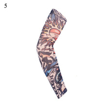 Load image into Gallery viewer, Outdoor Cycling 3D Tattoo Printed Arm Sleeves Sun Protection Bike Basketball Compression Arm Warmers Ridding Cuff Sleeves

