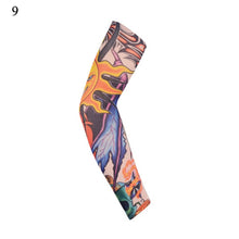 Load image into Gallery viewer, Outdoor Cycling 3D Tattoo Printed Arm Sleeves Sun Protection Bike Basketball Compression Arm Warmers Ridding Cuff Sleeves
