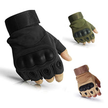 Load image into Gallery viewer, Tactical Hard Knuckle Half finger Gloves Men's Army Military Combat Hunting Shooting Airsoft Paintball Police Duty - Fingerless
