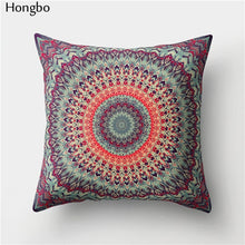 Load image into Gallery viewer, Hongbo 1 Pcs Datura Cushion Cover Decoration Mandala Printed Pillow Case Pillowcase for Bedroom Sofa Car Seat Chair Decoration
