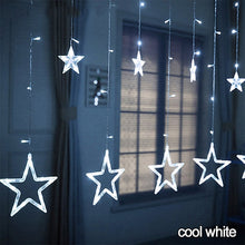 Load image into Gallery viewer, Christmas Fairy Lights Festoon Led String Lights Star Garland on Window Curtain Indoor Tree Decoration Halloween Wedding Light

