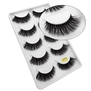 5 Pairs Mink EyeLashes 3D False Lashes winged Thick MakeupEyeLash Dramatic Lashes Natural Volume Soft Fake Eye Lashes g800