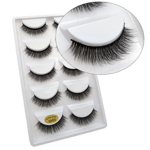 5 Pairs Mink EyeLashes 3D False Lashes winged Thick MakeupEyeLash Dramatic Lashes Natural Volume Soft Fake Eye Lashes g800