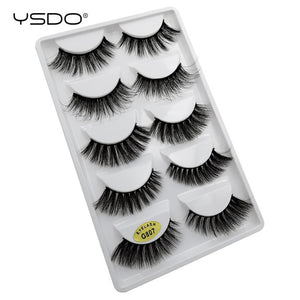 5 Pairs Mink EyeLashes 3D False Lashes winged Thick MakeupEyeLash Dramatic Lashes Natural Volume Soft Fake Eye Lashes g800